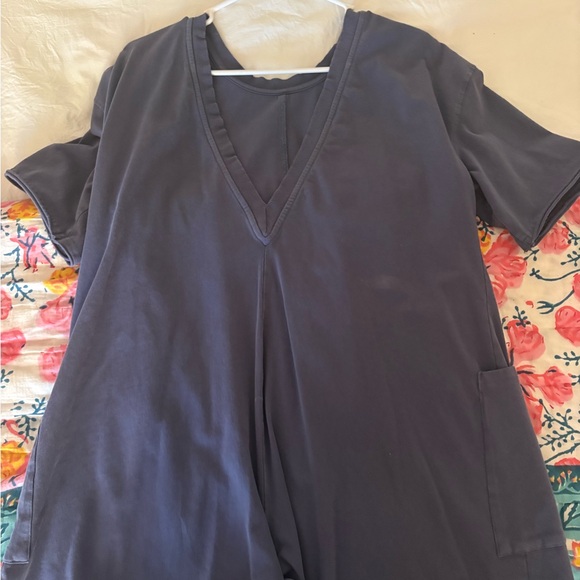 FP Movement by Free People Gray Hot Shot Tee Romper - Picture 2 of 2